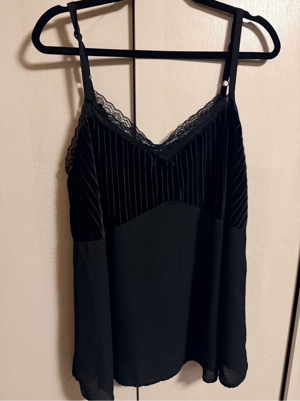 torrid Black Velvet Lace-Trim Chemise